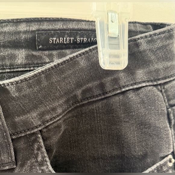 Guess Jeans Womens 30 Black Straight Leg Zip Fly Belt Loops Pockets Classic - Picture 3 of 7